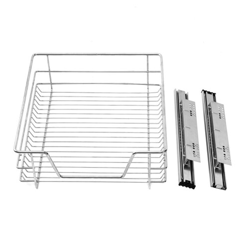 Living And Home (500mm, 2pcs) Metal Sliding Kitchen Cabinet Pull Out Wire Basket Organizer 2