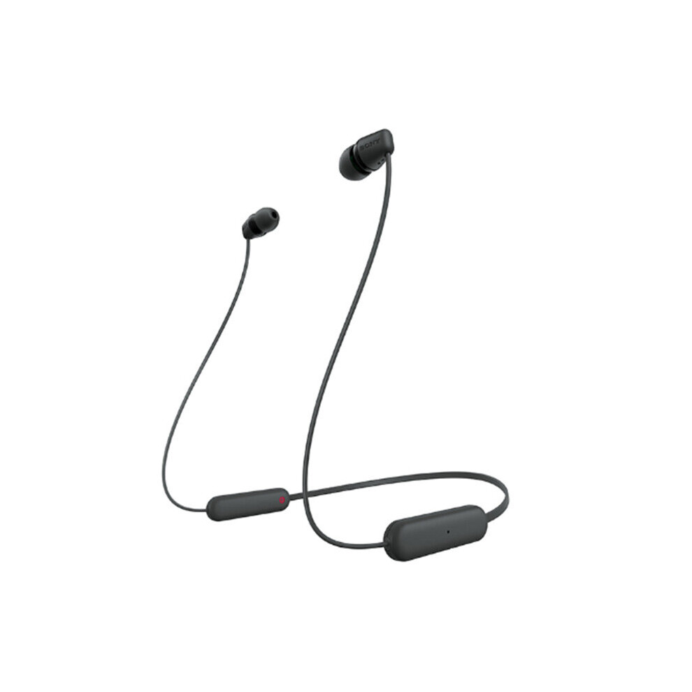 Black (Black) Sony Wi-C100 Wireless Bluetooth Headphones With Mic, Up To 25H Battery Life