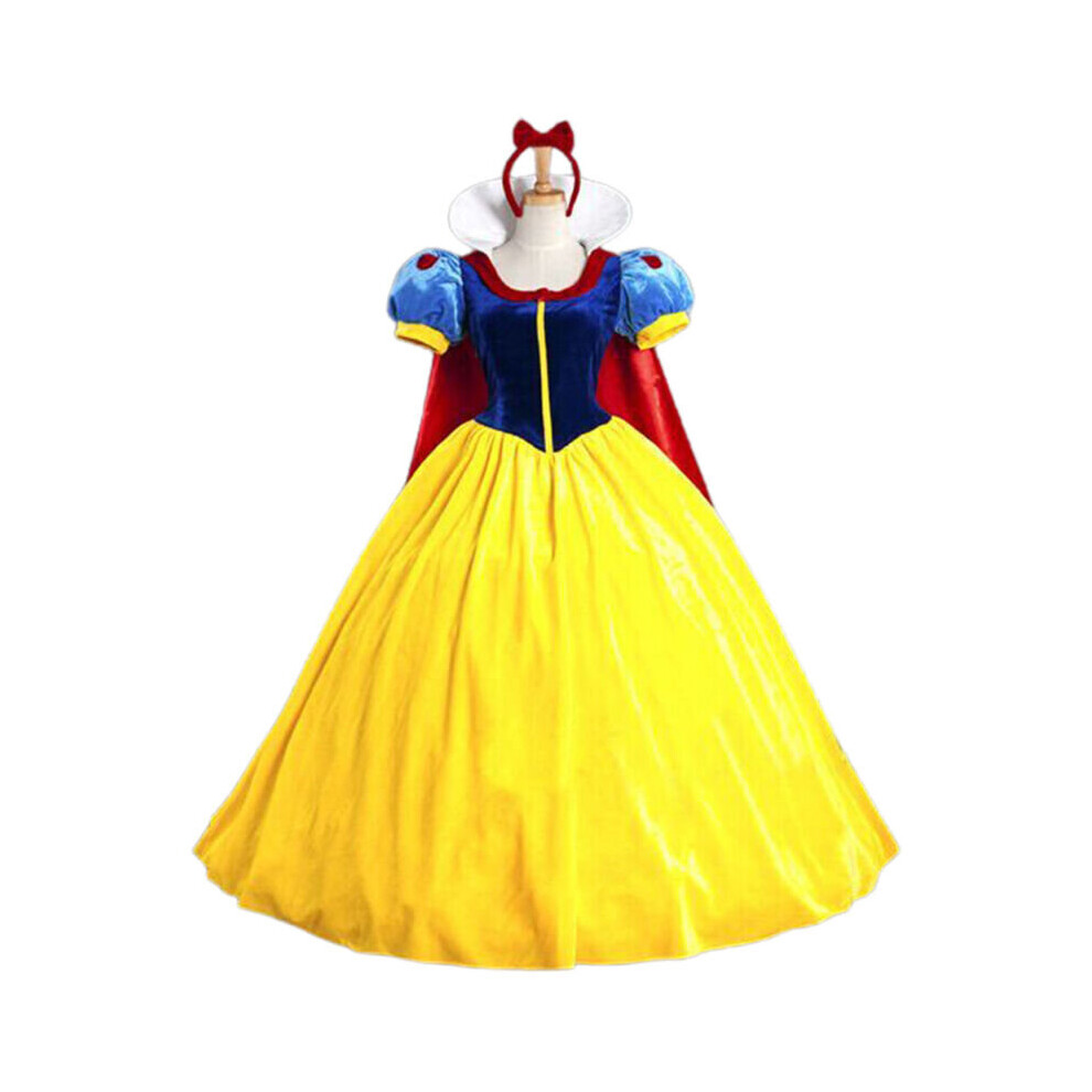 (2XL) Fairy Tale Snow White Adults Role Play Costume Halloween Party Fancy Dress Up Cosplay Carnival
