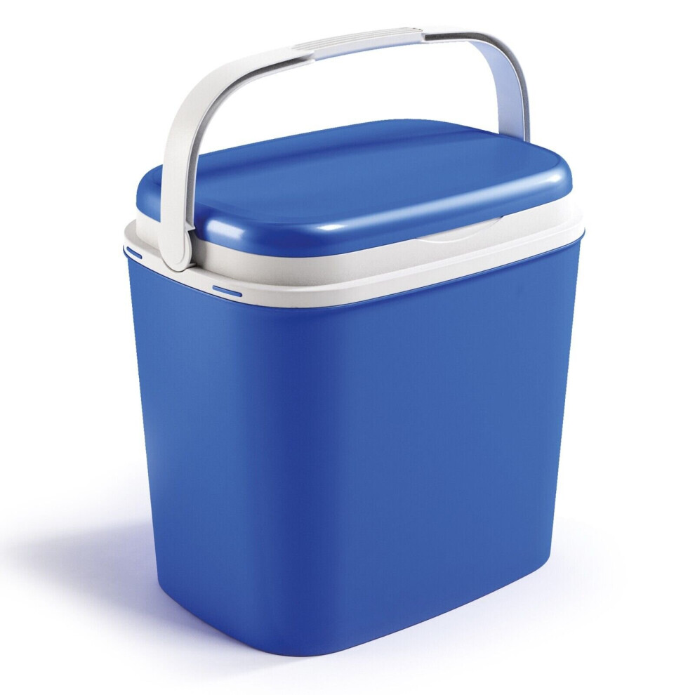 Urbn Living (Blue) 27L Large Compact Insulated Beach Picnic & Camping Leakproof Travel Cooler Cool Box W/ Handle Ice Packs Blue