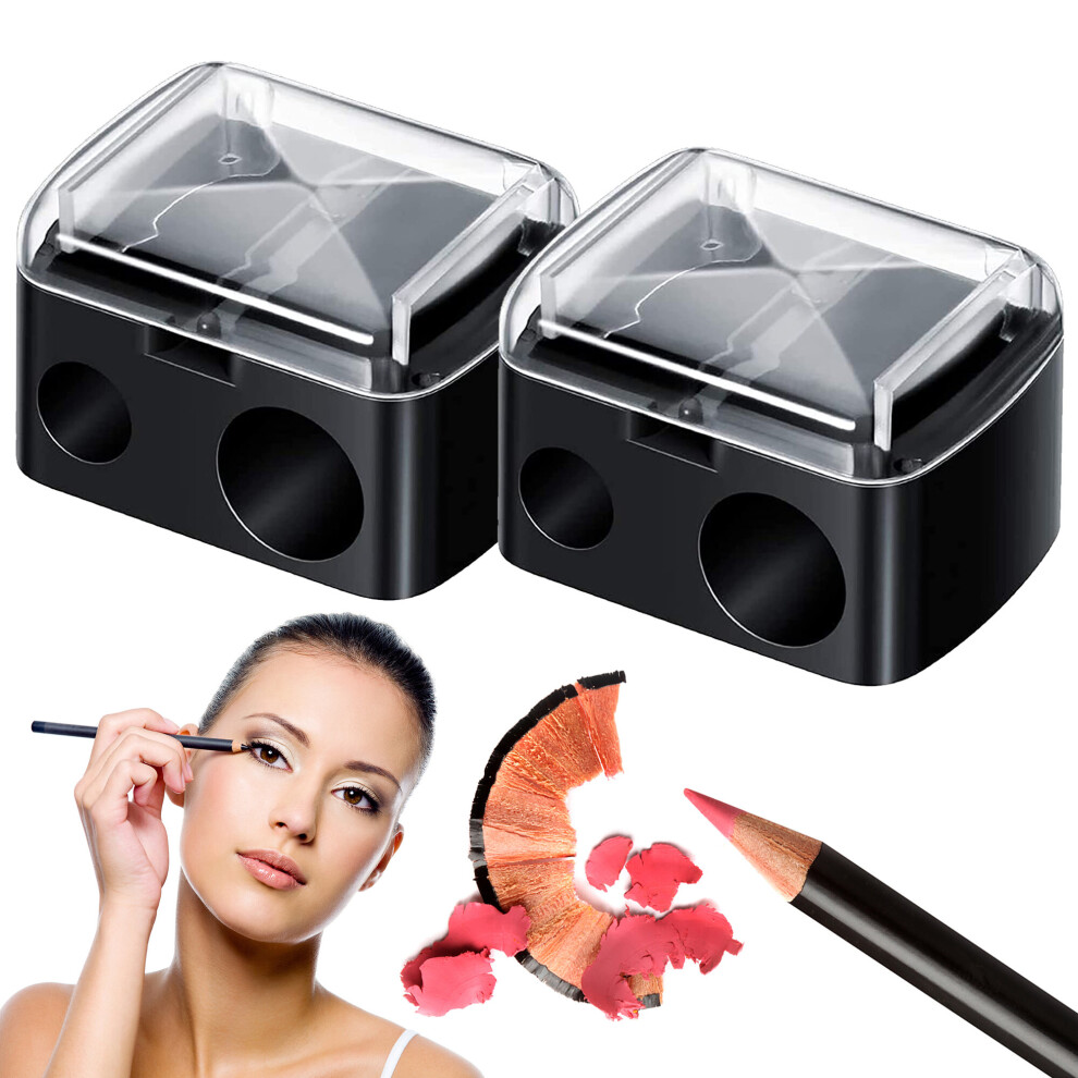 2pk Eyeliner Sharpener | 2 Holes Makeup Sharpener for Big & Small Size
