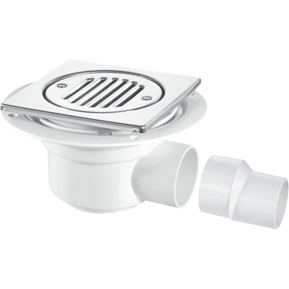 McALPINE TSG50T6SS 50mm Seal Trapped Shower Trap Waste Gulley Shallow Steel Top