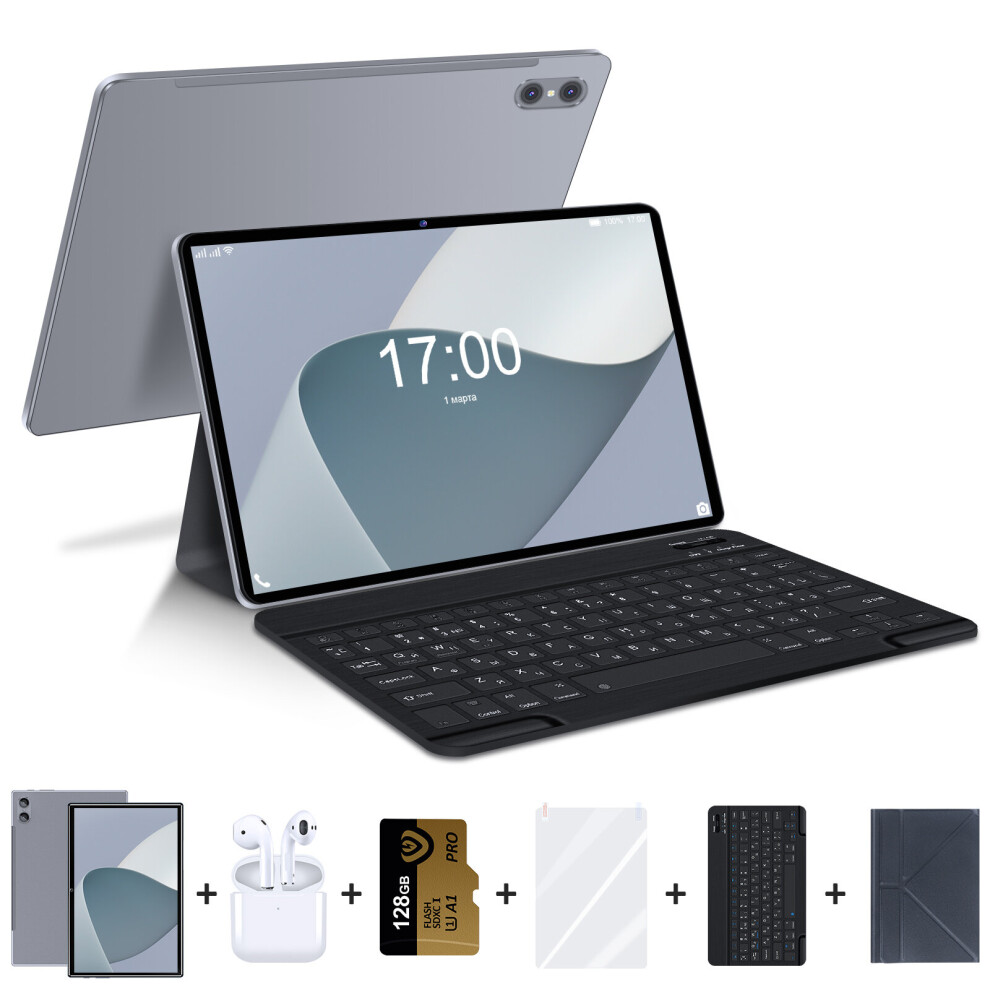 (Grey) Wuxian A80 10.1'' Android Tablet Pc 8+128Gb Wifi Grey 731551642424