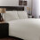 Charlotte Thomas Satin Stripe 1/2" 200 Thread Count Duvet Cover Set, Ivory, Single 1