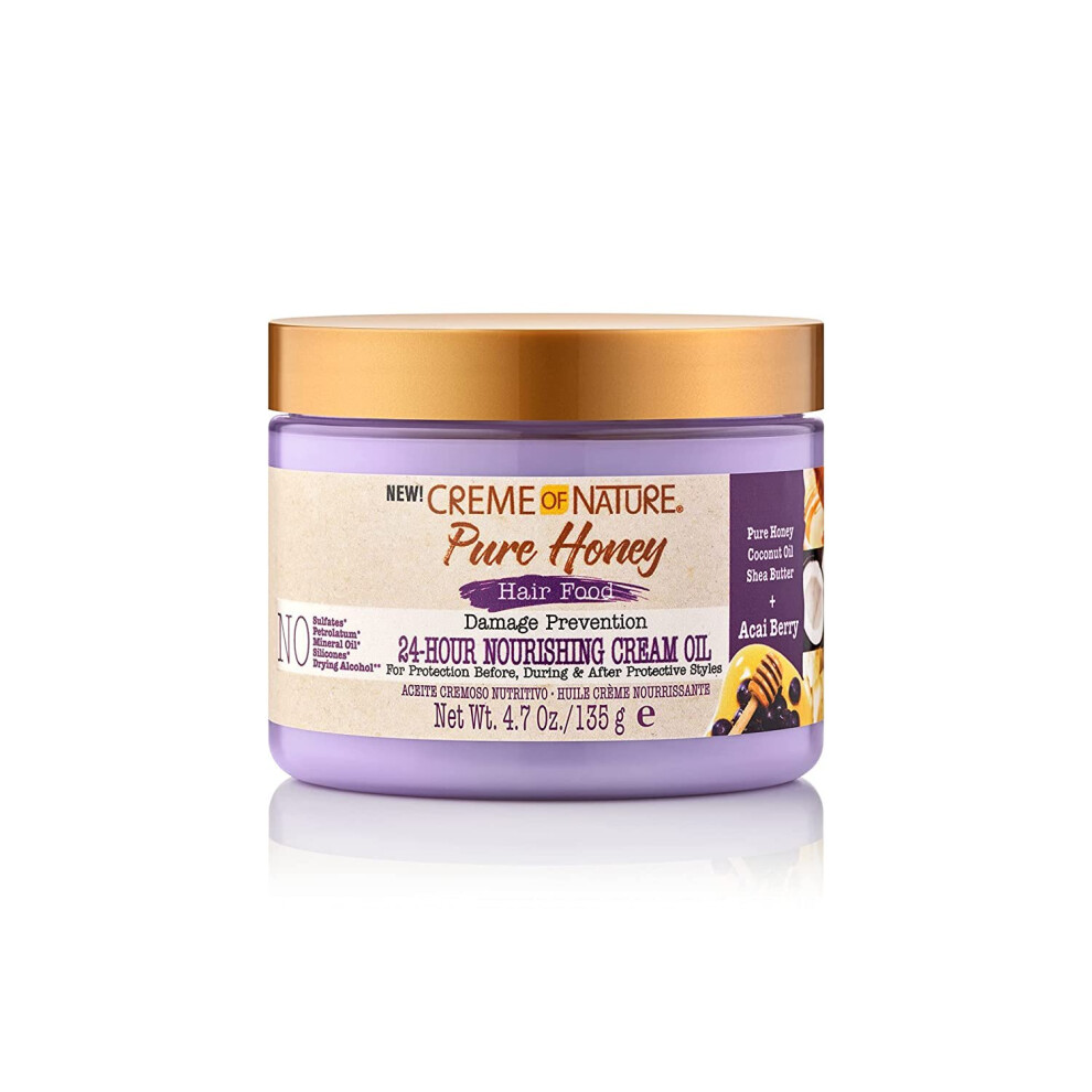 Creme Of Nature Cream Pure Honey Hair Food Nourishing Oil 4.7Oz