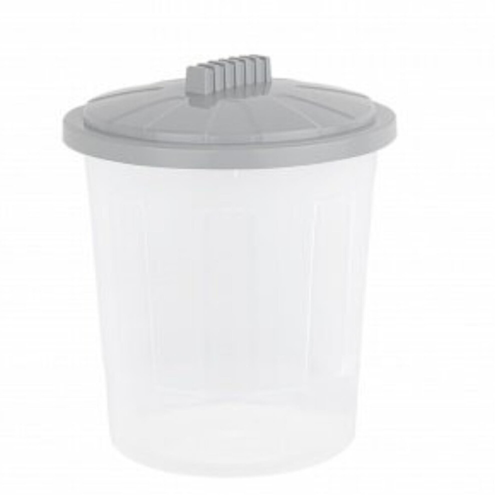 WHAM Fun Bin 21 litre Clear & Cool Grey