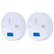2PCS LCD-Carbon-Monoxide Warning Alarm CO Detector Smoke Poisoning Gas Sensor