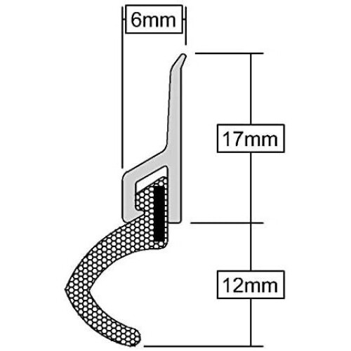 Lowenergie (Aluminium) Qlon Metal Around Door Seal 2
