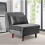 Comfy Living (Grey) Sofa Bed Chair Velvet Fabric Sleeper Chair 1