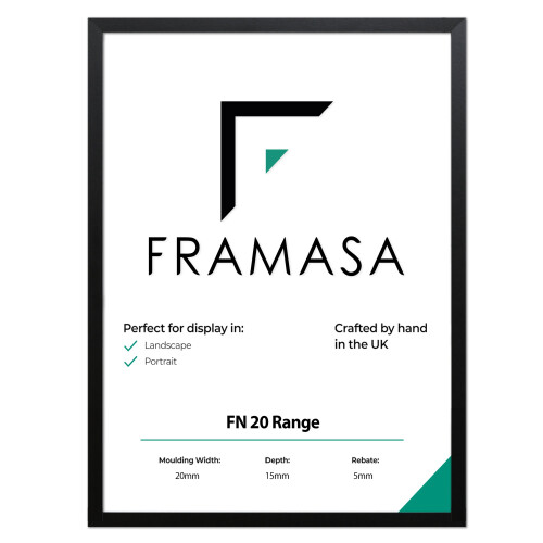 (Black, A5 210 x 148mm) Thin Matt Picture Photo Frames, Flat Profile