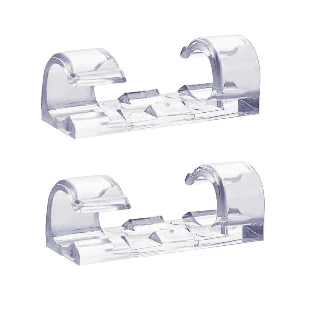 20Pcs Clear Cord Clips, Self Adhesive Holder Plastic Cord Organizer 9334012219541