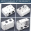 2.5" Low Profile Box Blind Mounting Brackets, White (4) 5