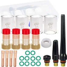 24 Pack TIG Welding Gun Gas Lens Glass Kit for WP-17/18/26 TIG Welding Gun Accessories