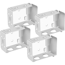 2.5" Low Profile Box Blind Mounting Brackets, White (4)