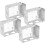 2.5" Low Profile Box Blind Mounting Brackets, White (4) 1