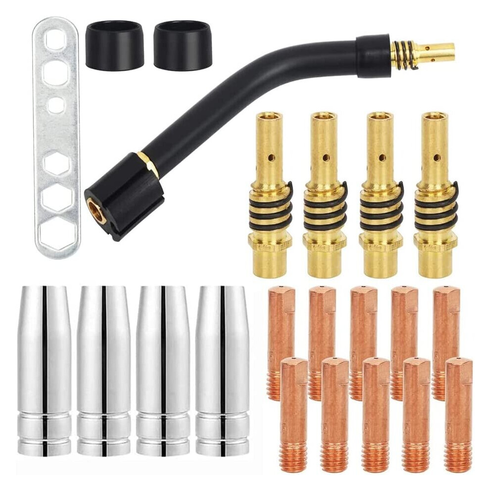 Mb15 15Ak Contact Tips, 22Pcs M6 Mig Contact Tip Welding Gun Contact Tip 0.8Mm Welding Gun Accessories 9334012220400