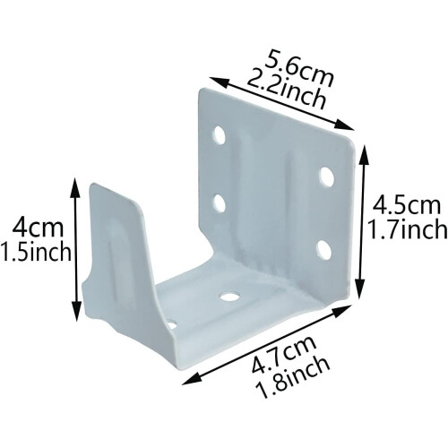 4 Pack Blind Head Rail Brackets Mini White Blind Brackets 2