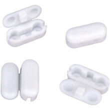 10-Pack White Plastic Blind Chain Connectors (4.5x6mm) for Roller, Roman & Vertical Blinds - Reusable