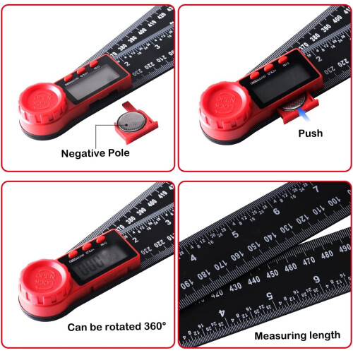 Digital display goniometer, 360¡ã goniometer angle measuring tool 2