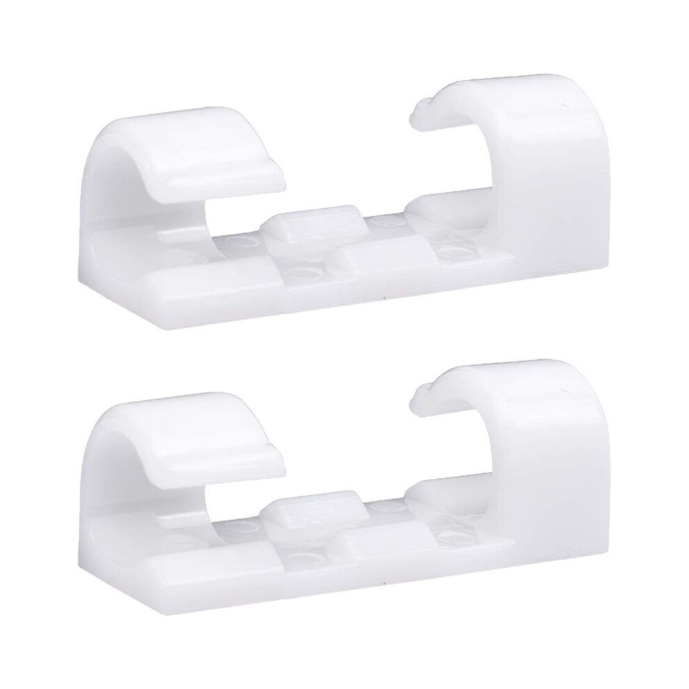 20Pcs White Cable Clips, Self Adhesive Holder Plastic Cord Organizer (White) 9334012219527