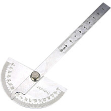 Protractor 0-180 degree stainless steel goniometer precision craftsman