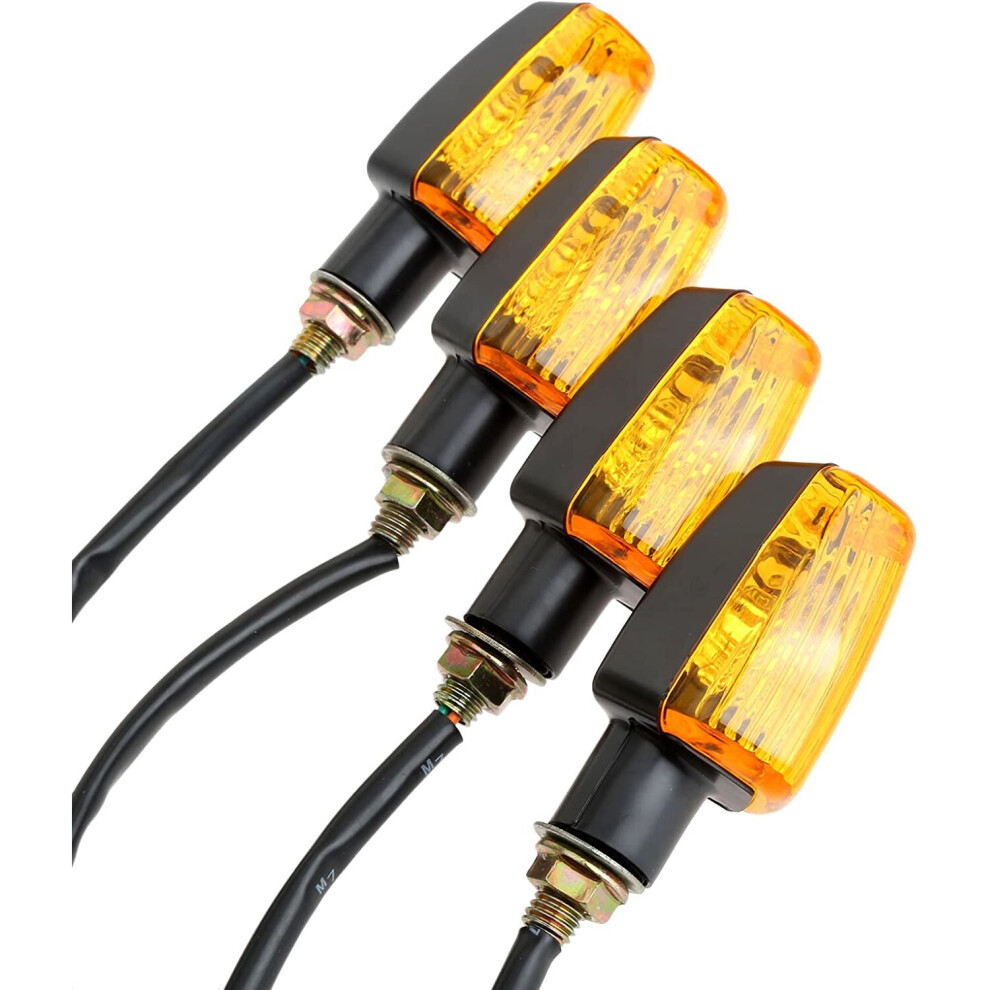 4Pcs Turn Indicator Universal 12V Bulbs For Motorcycle Scooters Amber 9166175377710