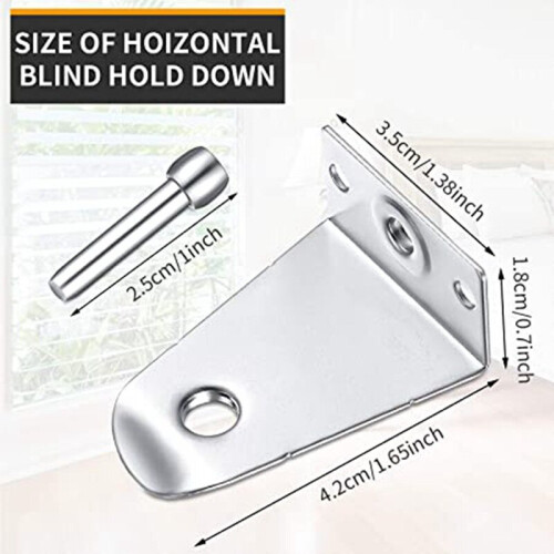 4-Pack Fixed Brackets with Mounting Screws Metal Blind Brackets 2