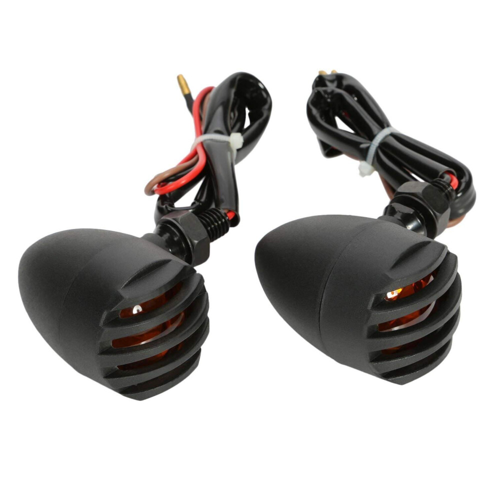 Motorcycle Turn Signal Bullet Beacon Tail (, 2-Pack) Light/Black 9334012219244