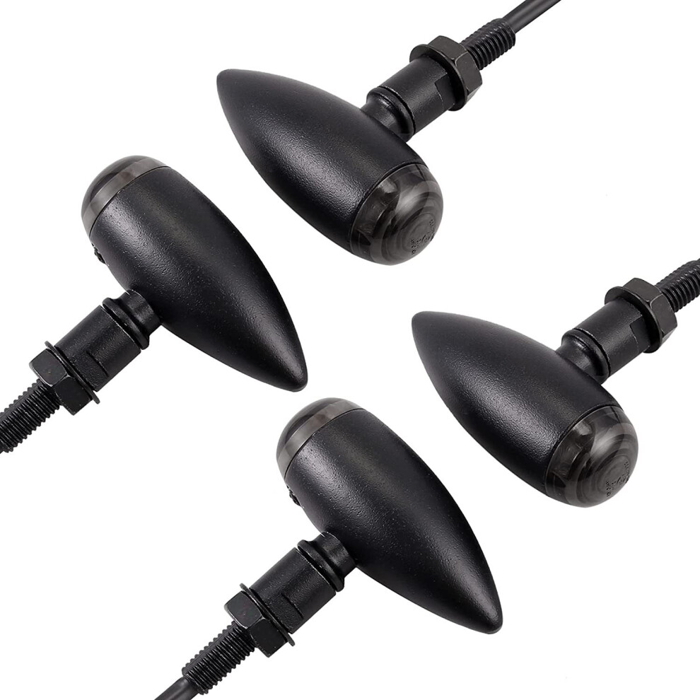 4 Pack Indicator Bullet Motorcycle Turn Signal Lights Amber 9166175377741