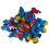 20pcs 7cm 3D Artificial Butterfly Pin Clip Double Wing Christmas Wedding Decoration, Colors Randomly Send 6
