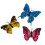20pcs 7cm 3D Artificial Butterfly Pin Clip Double Wing Christmas Wedding Decoration, Colors Randomly Send 2