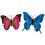 20pcs 7cm 3D Artificial Butterfly Pin Clip Double Wing Christmas Wedding Decoration, Colors Randomly Send 3