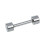 1 Pair of Men's Barbell Titanium steel Ear Studs Earrings 3mm Silver 3