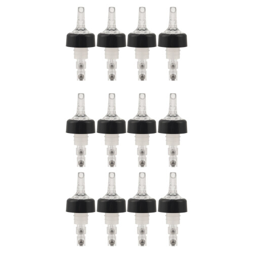 12 x 25ML Clear Auto Measure Quick Shot Pourers