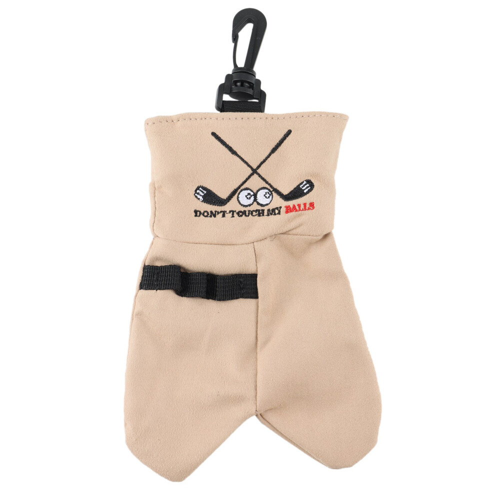 Golf Ball Storage Bag Holder This Funny Golf Gift is to Make a Laugh Your Golf Accessories Stocking,Brown 