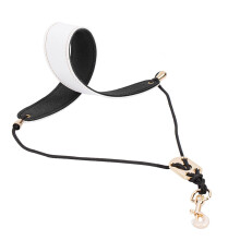 Sangle de cou pour saxophone, sangle de cou pour saxophone alto, sangle de cou pour clarinette, bande de cou en cuir blanc, blanc + noir