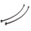 Pair Rear Rail Support Bracket Mount Holder for Cruiser Cafe - Black 4