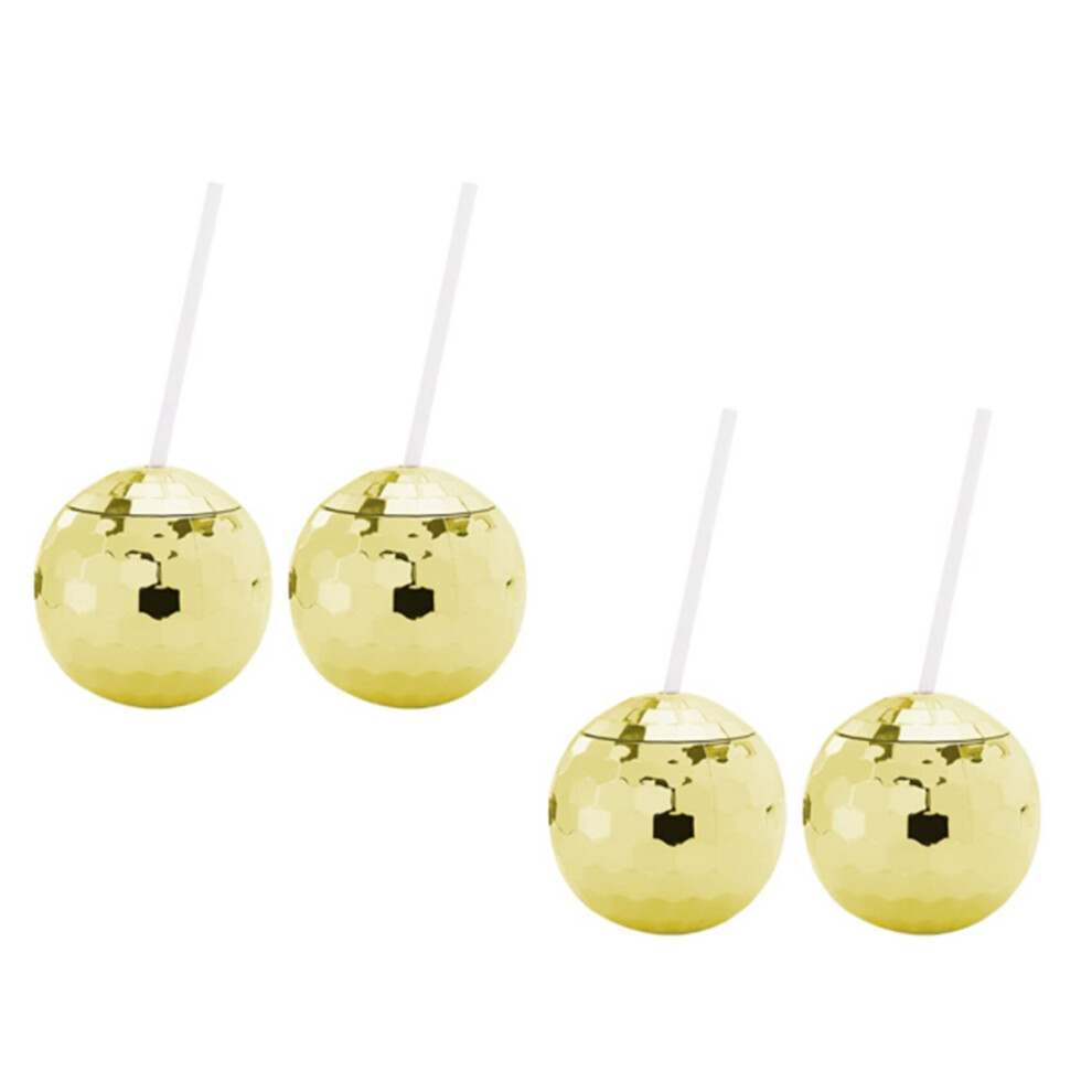 4 Disco Ball Cup Glitter Flash Ball Cocktail Cup Tea Bottle Party Supplies Unique for Party Drinking Beverage B 