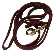 2M Long Leather Braided Traction Collar Strap Training Leash Lead