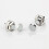 1 Pair Fashion Ear Stud Earring White+Silver 4