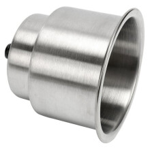 Stainless Steel Cup Drink Holder Brushed with Drain Marine Boat Rv