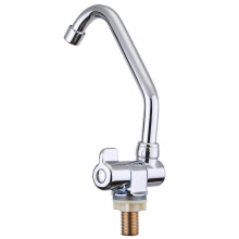 Foldable RV Faucet Rotating Single Handle Deck/ RV Kitchen Tap Copper Cold Water