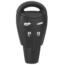 Coque de clé Saab 9.3/9.5 à 4 boutons – remplacement du boîtier sans électronique, avec lame d'insertion