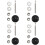 4X Push Button Quick Release Car Hood Latch Pin Lock Bumper Clip Black 1