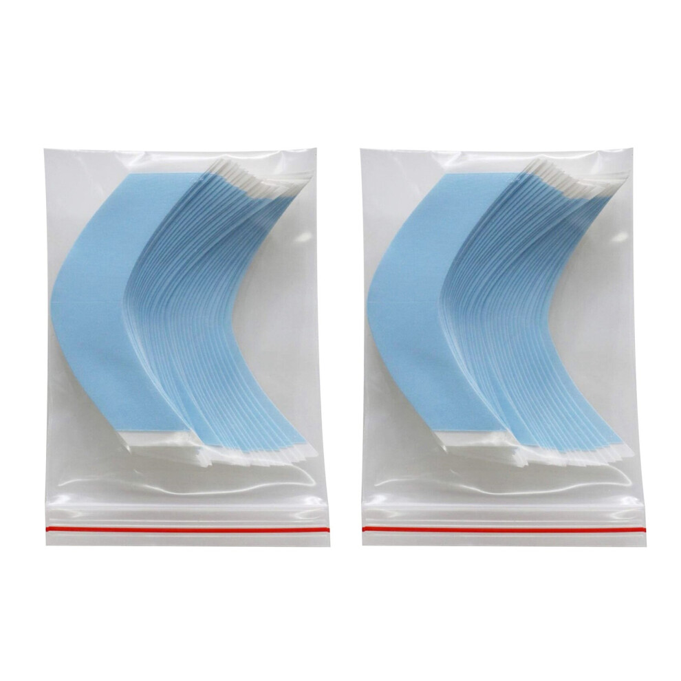Tlily Unisex 72Pcs/Lot Strong Hair Wig Tape Double Adhesive Extension Tape Strips Waterproof For Toupee/Lace Front Wigs Film Cc Shape