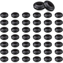 50 Pack Airlock Grommet, Fermenter Cover Ring for Jars, Straws, Airlock, Beer, Wine, Plastic Barrel Cooker Cover, 1.59 cm OD and 0.95 cm ID