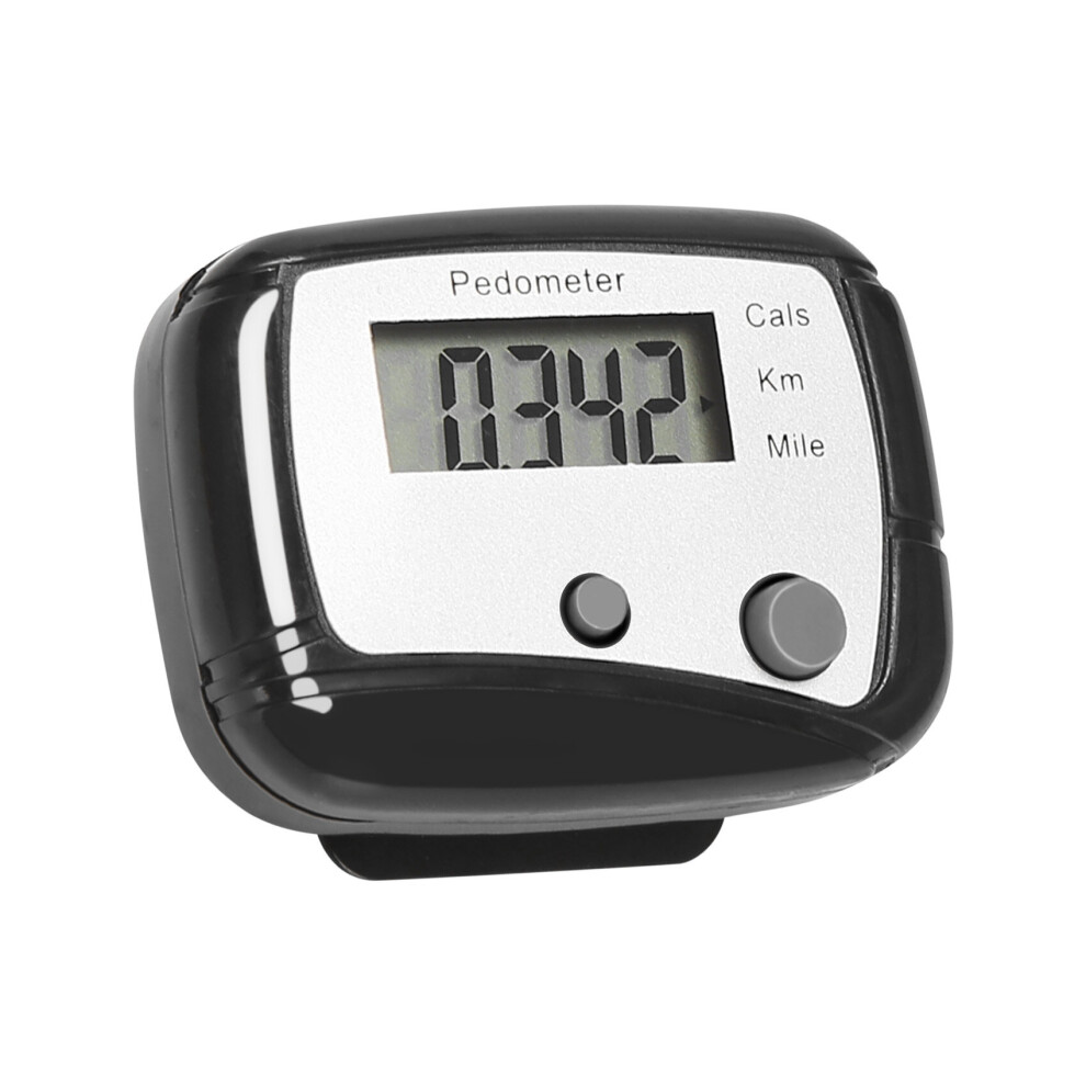 Digital LCD Pedometer Pocket Counter Walking Black 
