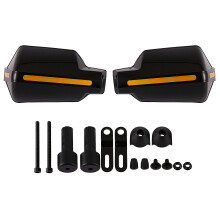 Paire de protège-mains de moto 7/8 pouces 22 mm guidon protège-mains poignée protecteur vélo brosse pare-vent (noir)