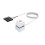 2M Portable LED Lights Computer Desktop Switch PC External Start Power On/Off Button Extension Cable, Blue Light 1