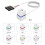 2M Portable LED Lights Computer Desktop Switch PC External Start Power On/Off Button Extension Cable, Blue Light 3
